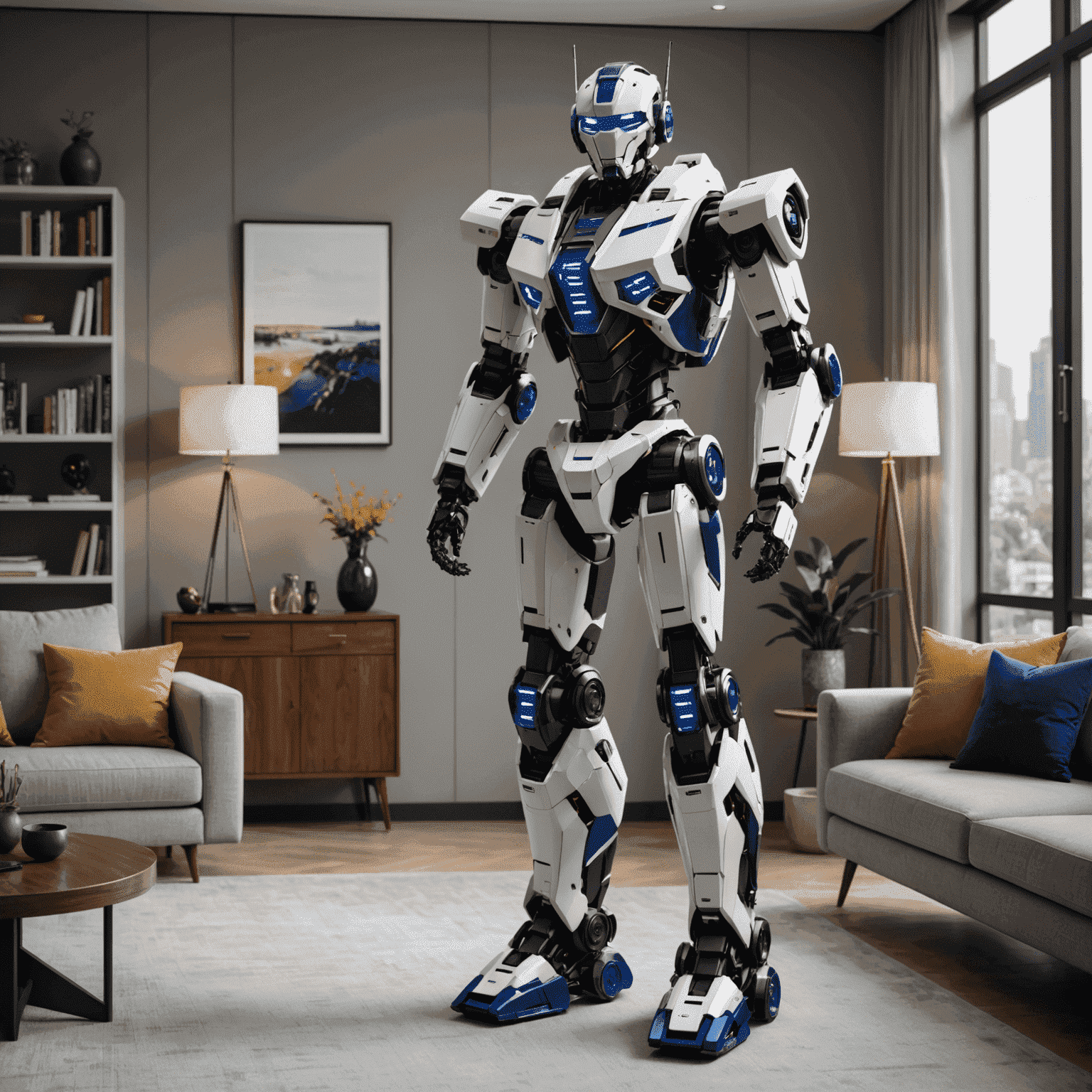 NeuronBot-X humanoid in a smart home environment