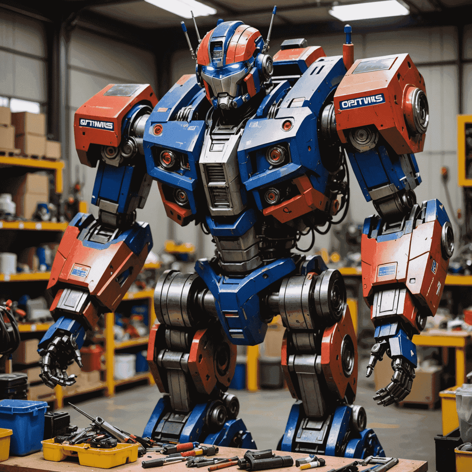 Technician servicing NeuronX robot with tools