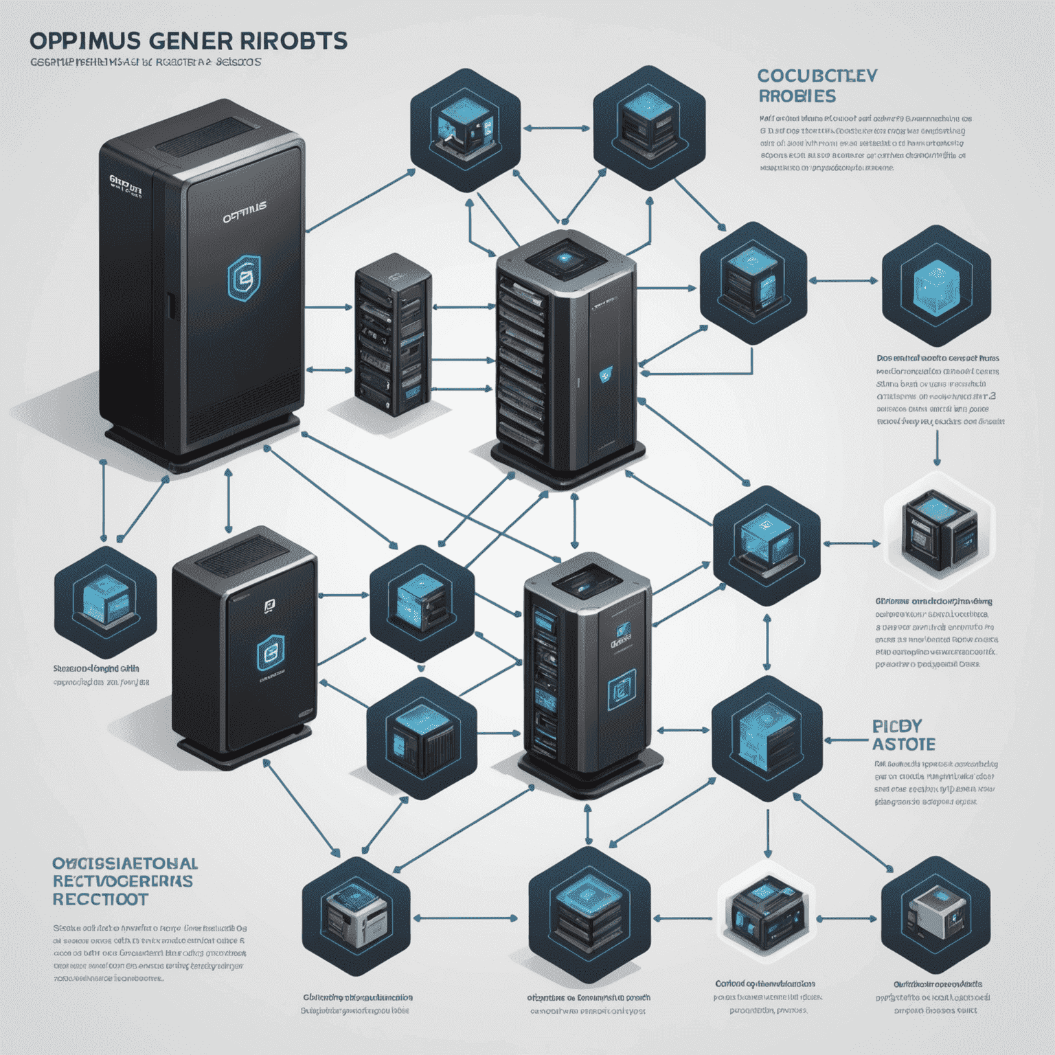 Infographic showing data flow from Optimus Gen 2 robots to secure servers, highlighting privacy protection measures