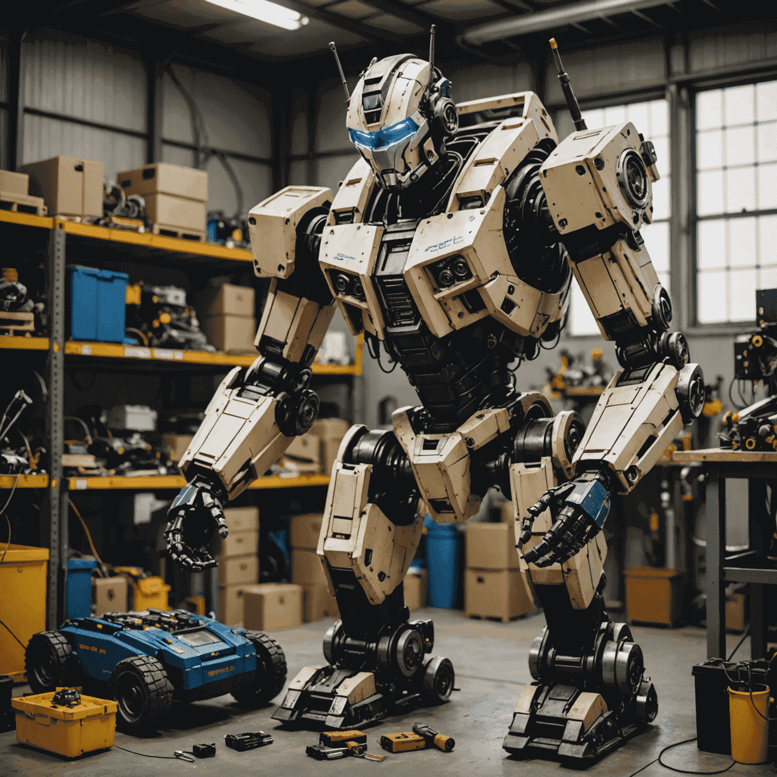 Maintaining a humanoid robot with spare parts