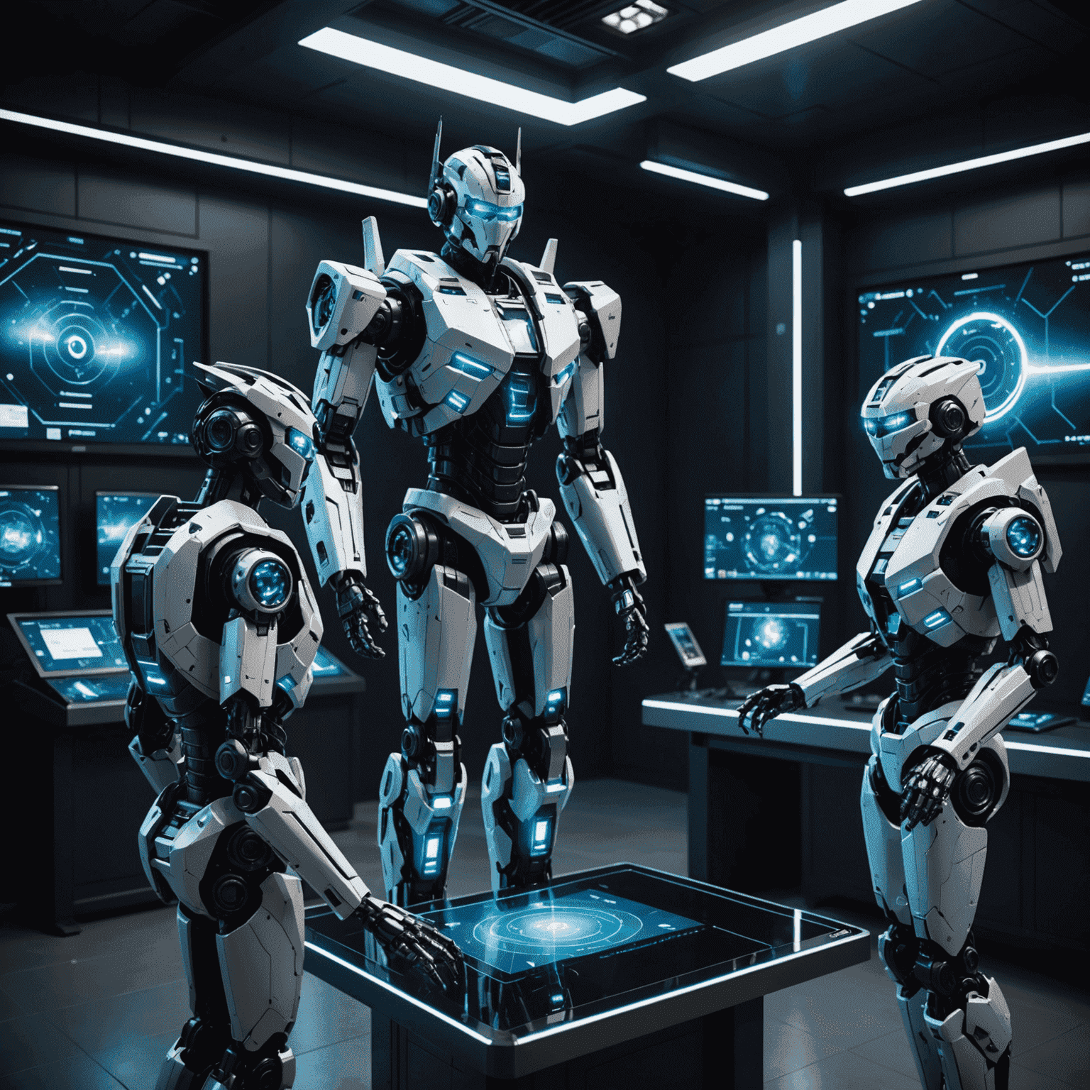 NeuronBot-X interfacing with futuristic technology